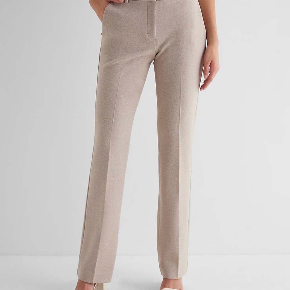 Express Tan Straight Leg Pants